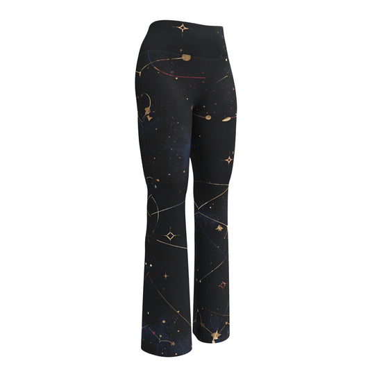 Celestial Map – Micro Luxury Flare Leggings - 33LABEL
