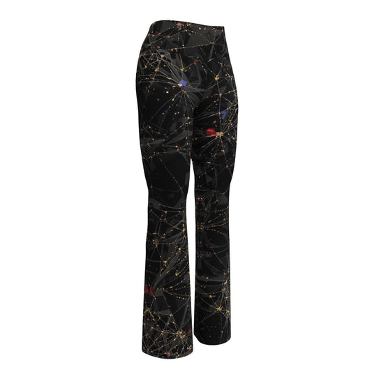 Gold Neural Luxe – Micro Synapse Flare Leggings - 33LABEL