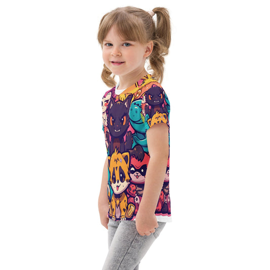 Rainbow Cat Crew – Kids All - Over Print T-Shirt - 33LABEL