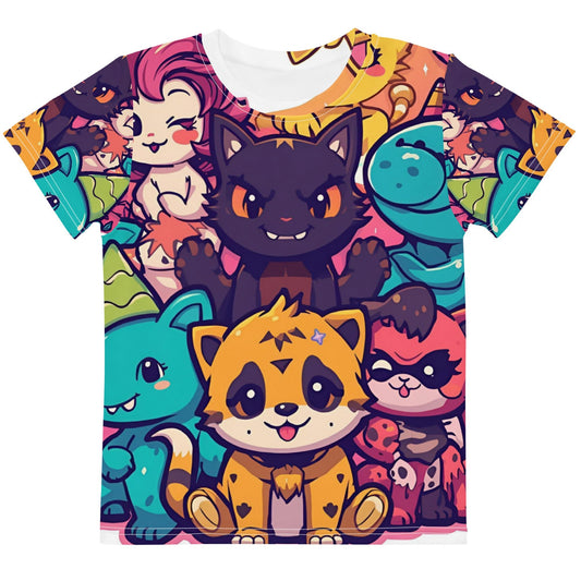 Rainbow Cat Crew – Kids All - Over Print T-Shirt - 33LABEL